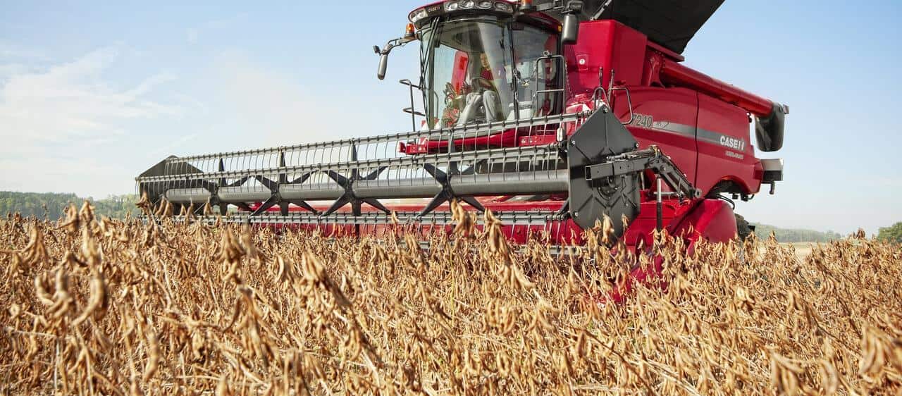 Case IH Axial-Flow Combine Harvester delivers convincing performance threshing soya