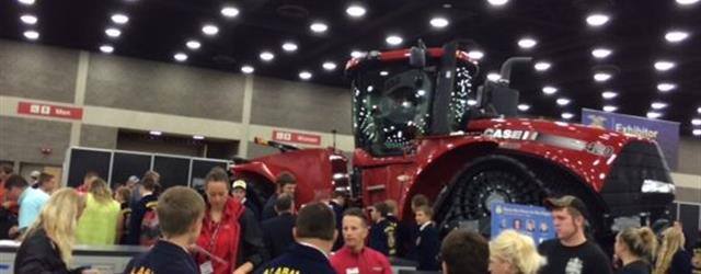Busy Case IH booth at the 2015 National FFA Expo