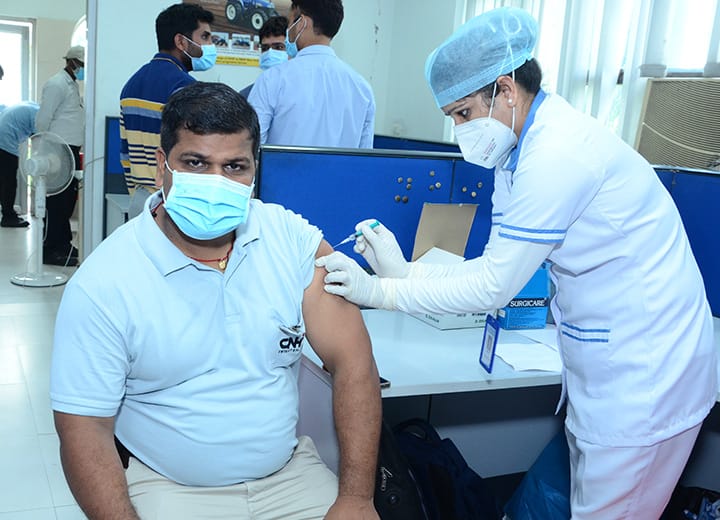 CNH इंडस्ट्रियल (इंडिया) द्वारा अपने सभी कर्मचारियों के लिए टीकाकरण अभियान की शुरुआत