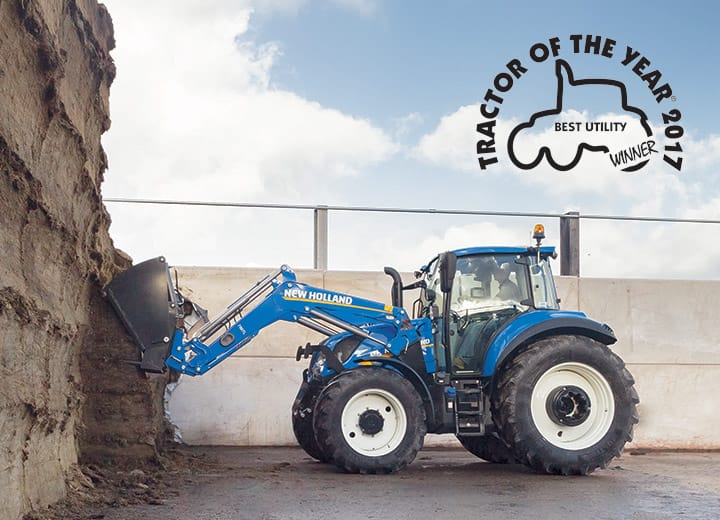 Le T5.120 de New Holland Agriculture remporte le titre du Meilleur tracteur polyculture élevage (« Best Utility ») lors de l'élection du Tracteur de l’année (« Tractor of the Year® ») 2017