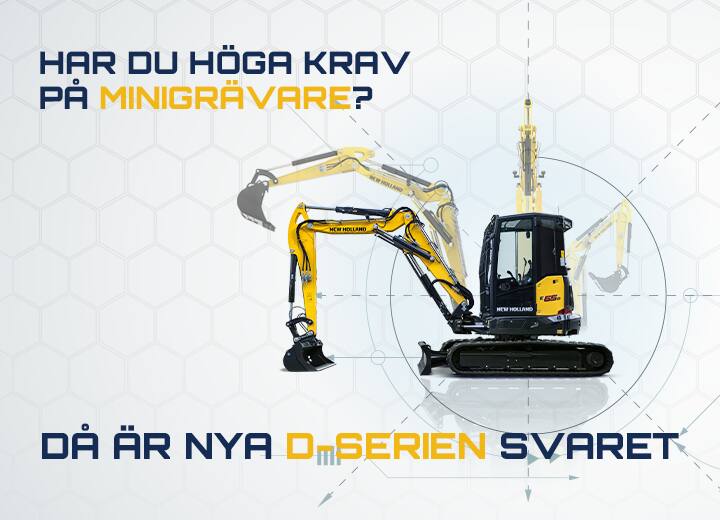 NYA MINIGRÄVARE FRÅN NEW HOLLAND I D-SERIEN. SVARET ÄR JA TACK.